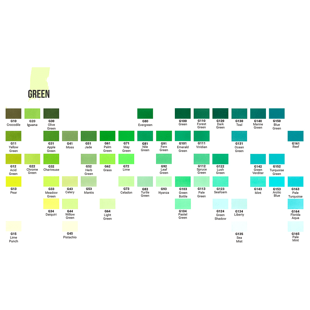 Маркер перманентный двусторонний "Sketchmarker Brush", G131 зеленый океан - 2