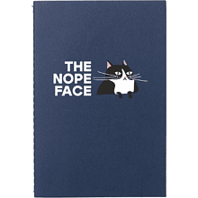 Блокнот «The nope face» из моющегося крафта, А5, темно-синий
