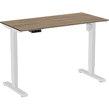 Стол с электроприводом WellDesk Light 1300x675х18 белый/дуб денвер трюфель (9116310+9072454)