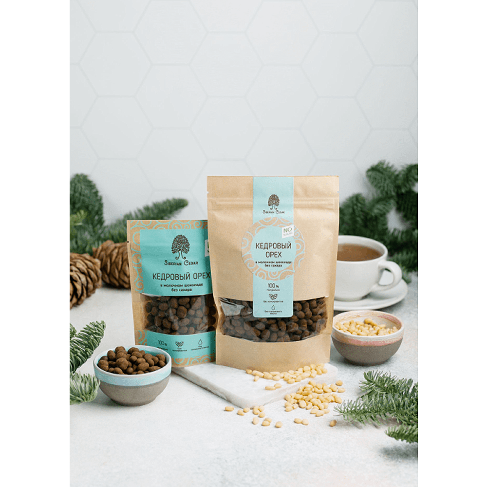 Конфеты "Сибирский кедр", ядро кедрового ореха в молочном шоколаде без сахара, 60 гр. - 5