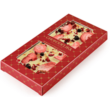 Шоколад белый с украшением "Клубника, вишня, карамель", 80 гр