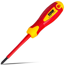 Отвертка диэлектрическая Deli YS EDL5140800, PH1х80 мм, желтый, красный