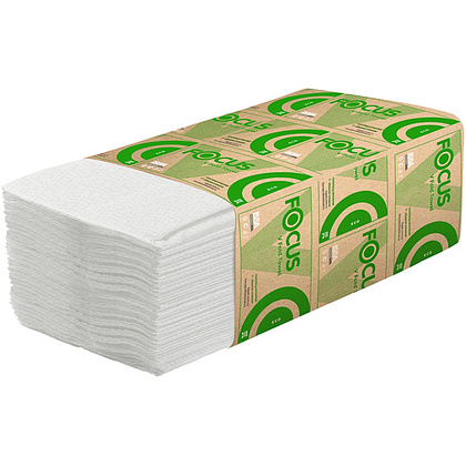 Полотенца бумажные, Focus Eco, V – сложение, 200 листов, 1 слой, 100% целлюлоза - 2