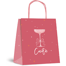 Пакет бумажный подарочный "Cherry Lady", 24х28х14 см, ассорти