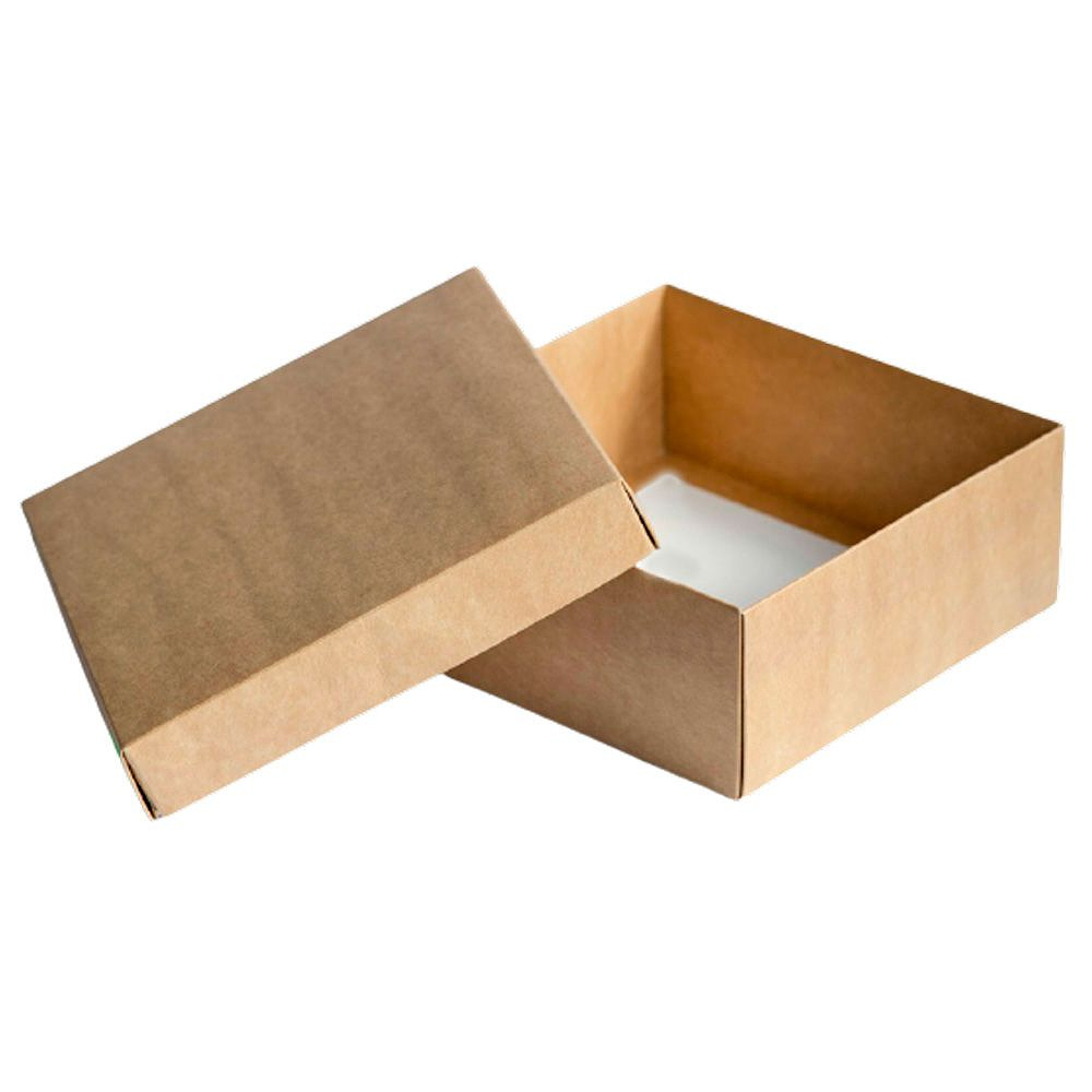 Коробка подарочная картонная, 20х20х8 см, коричневый - 2