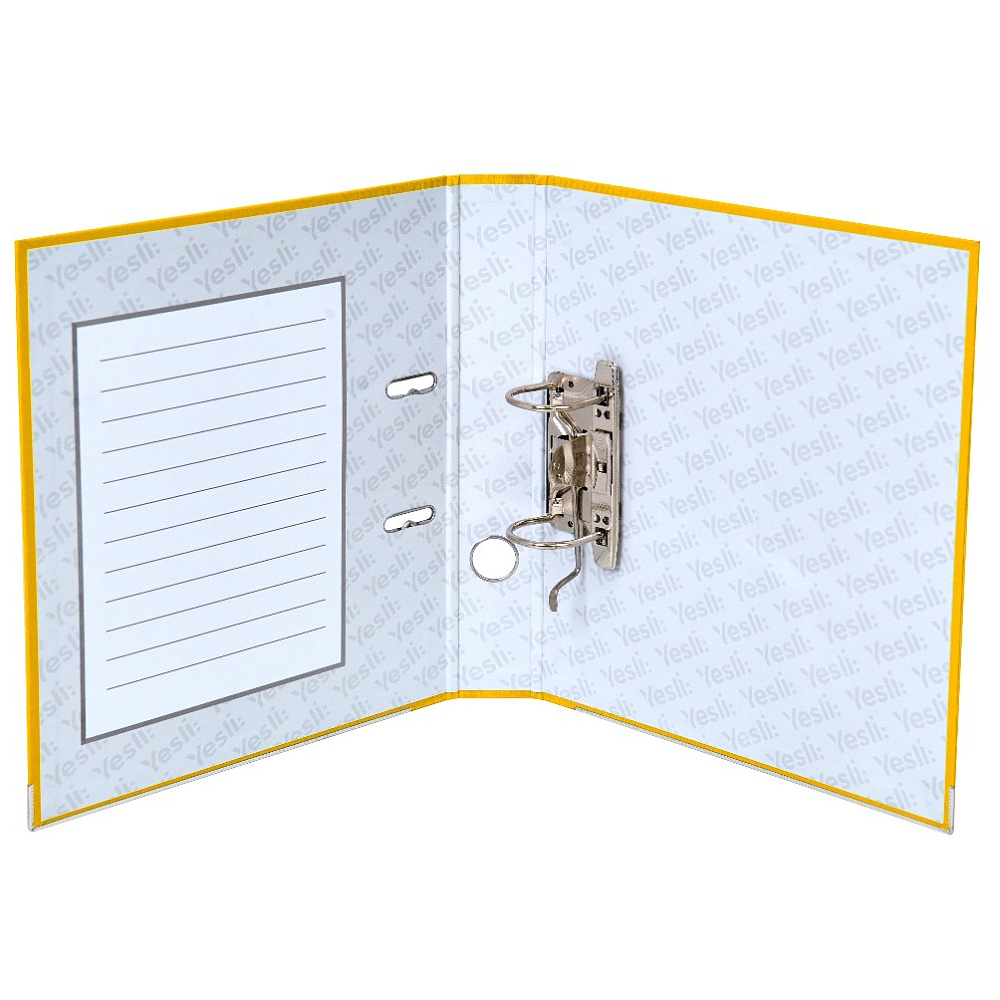 Папка-регистратор "Yesli:", А4, 50 мм, ПВХ Эко, желтый - 5