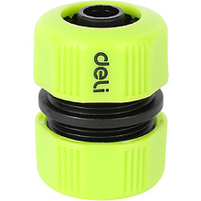 Муфта соединительная для шлангов Deli GS EDL8794, 1/2", двухкомпонентная, черный, зеленый