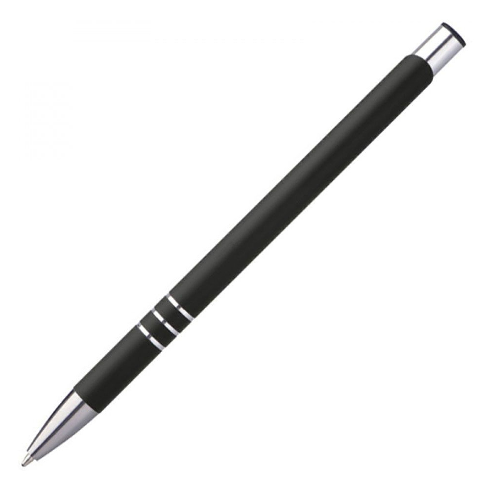 Ручка шариковая автоматическая "New Jersey", 0.7 мм, черный, серебристый, стерж. синий - 3
