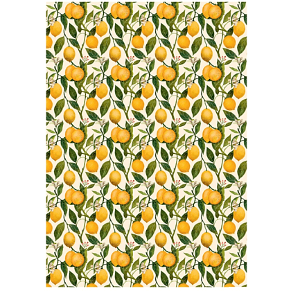 Бумага декоративная в рулоне "Flora. Lemons", 1 x 0,7 м - 2