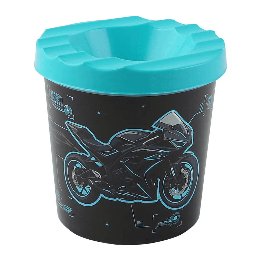 Стакан-непроливайка "Sport bike", голубой, черный