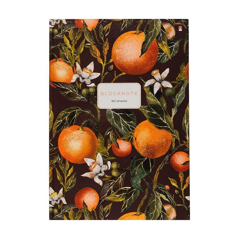 Блокнот "Flora. Paradise. Oranges", A4, 80 листов, клетка, оранжевый, зеленый - 2