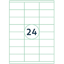Самоклеящиеся этикетки универсальные "Rillprint", 70x35 мм, 100 листов, 24 шт, белый