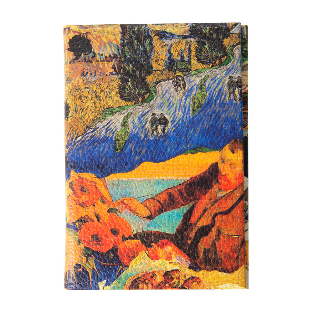 Обложка для автодокументов и паспорта "Цвета Ван Гога", разноцветный