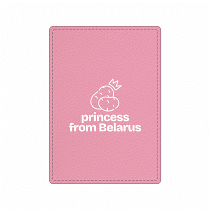 Чехол для карт "Princess from Belarus", натуральная кожа, разноцветный