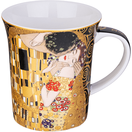 Кружка фарфоровая "Поцелуй", 420 мл, коричневый