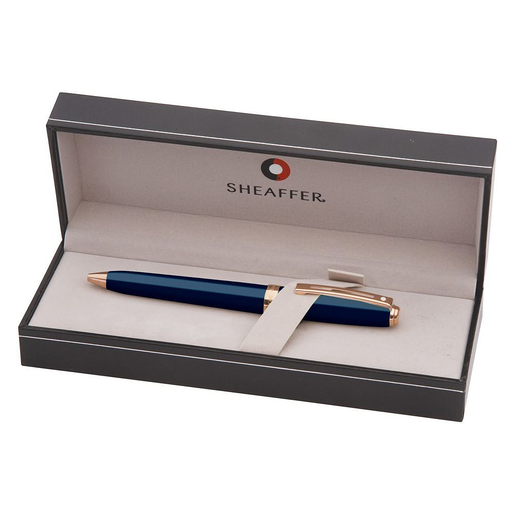 Ручка шариковая автоматическая "Sheaffer Prelude", 0.7 мм, кобальтово-синий, розовое золото, стерж. черный - 3