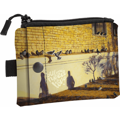 Кошелек "Утро. Остановка”, Ольга Шкарубо, текстиль, разноцветный