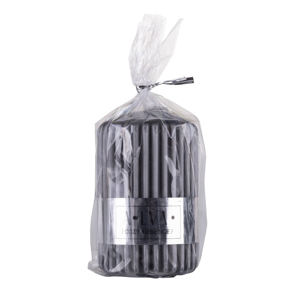 Свеча декоративная "Цилиндр Donau Home Alva", 60х60х90 мм, антрацит - 2