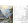 Раскраска на английском языке "Thomas Kinkade Studios. Inspired Destinations. A Coloring Book for Travelers" - 5