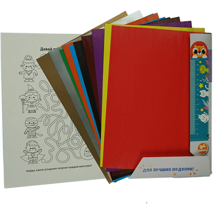 Бумага цветная набор "Супер-герой", А4, 10 цветов, 10 листов, двусторонняя  - 3