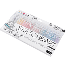 Набор ручек акриловых "Sketch&Art", 1 мм, 24 шт, ассорти