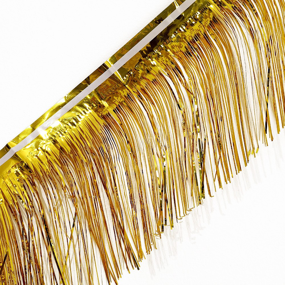 Гирлянда "Дождик", 2 м, ПВХ, с липкой лентой, золотой - 4