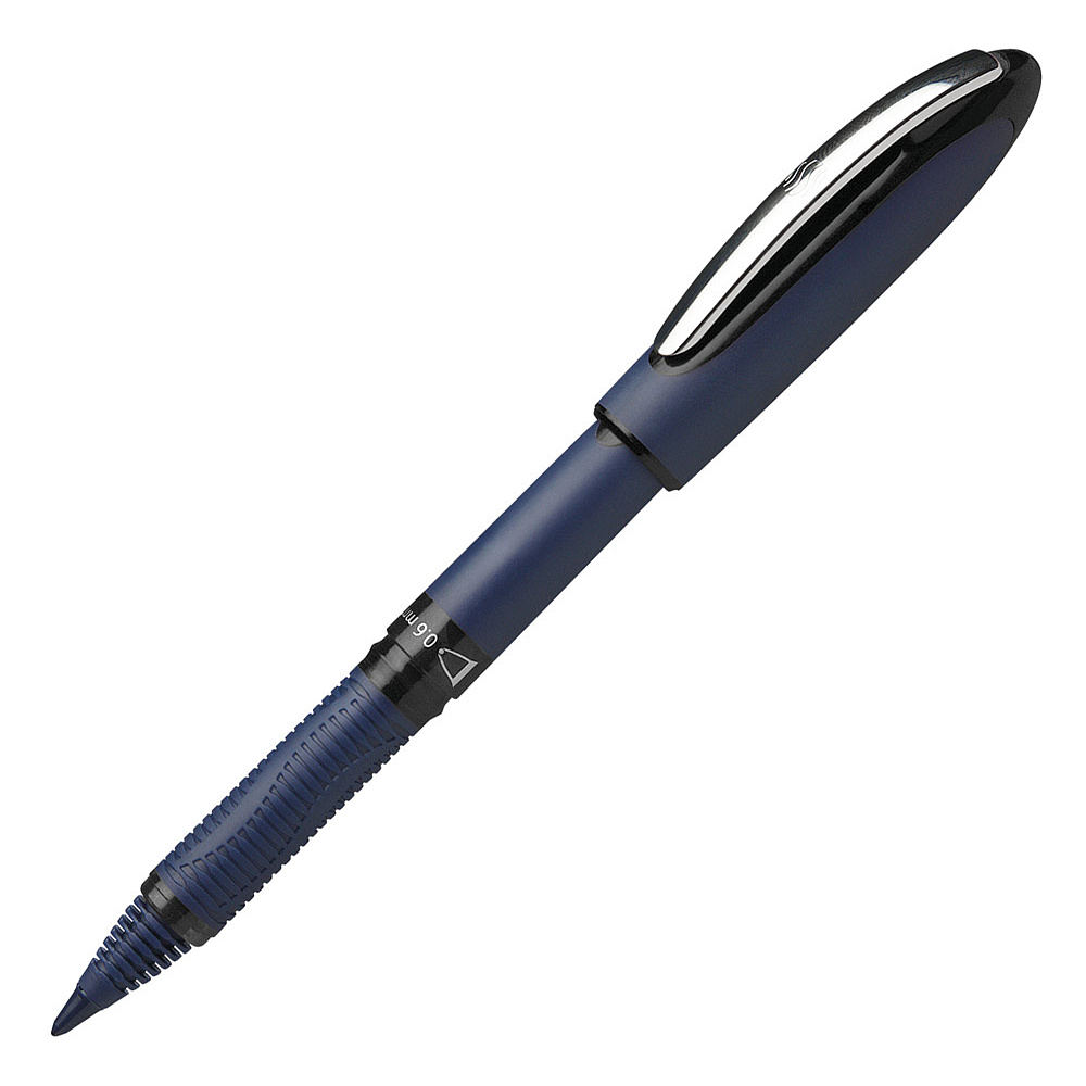 Ручка-роллер "Schneider One Business", 0.6 мм, синий, черный, стерж. черный