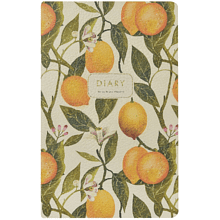 Ежедневник недатированный "Flora. Лимоны", А5, 256 страниц, желтый, зеленый