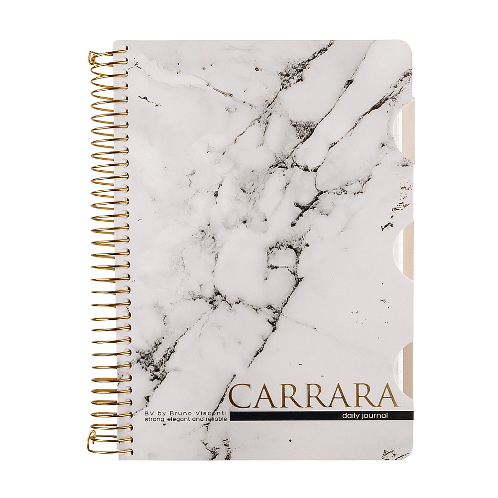 Книга записная "Carrarra", A5, 200 листов, клетка, линейка, точка, белый - 2