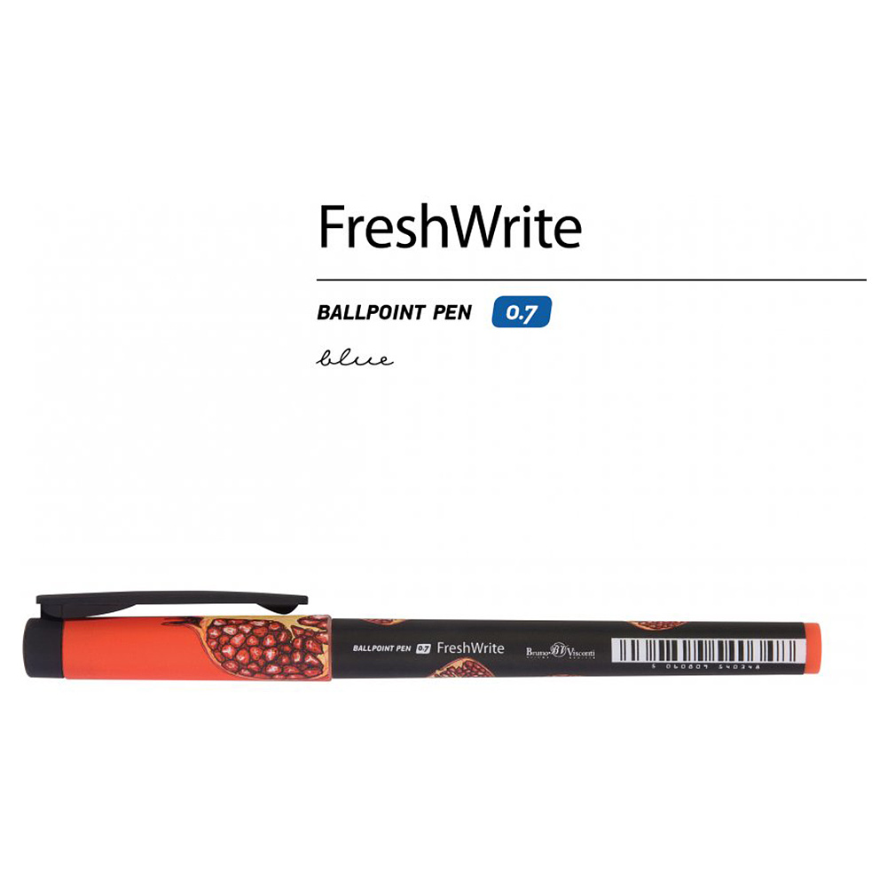Ручка шариковая "FreshWrite. Гранат", 0.7 мм, черный, красный, стерж. синий - 2