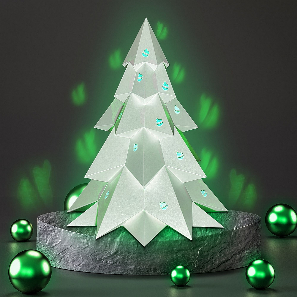 Набор для 3D-LED моделирования "Ёлка Новогодняя", белый - 3