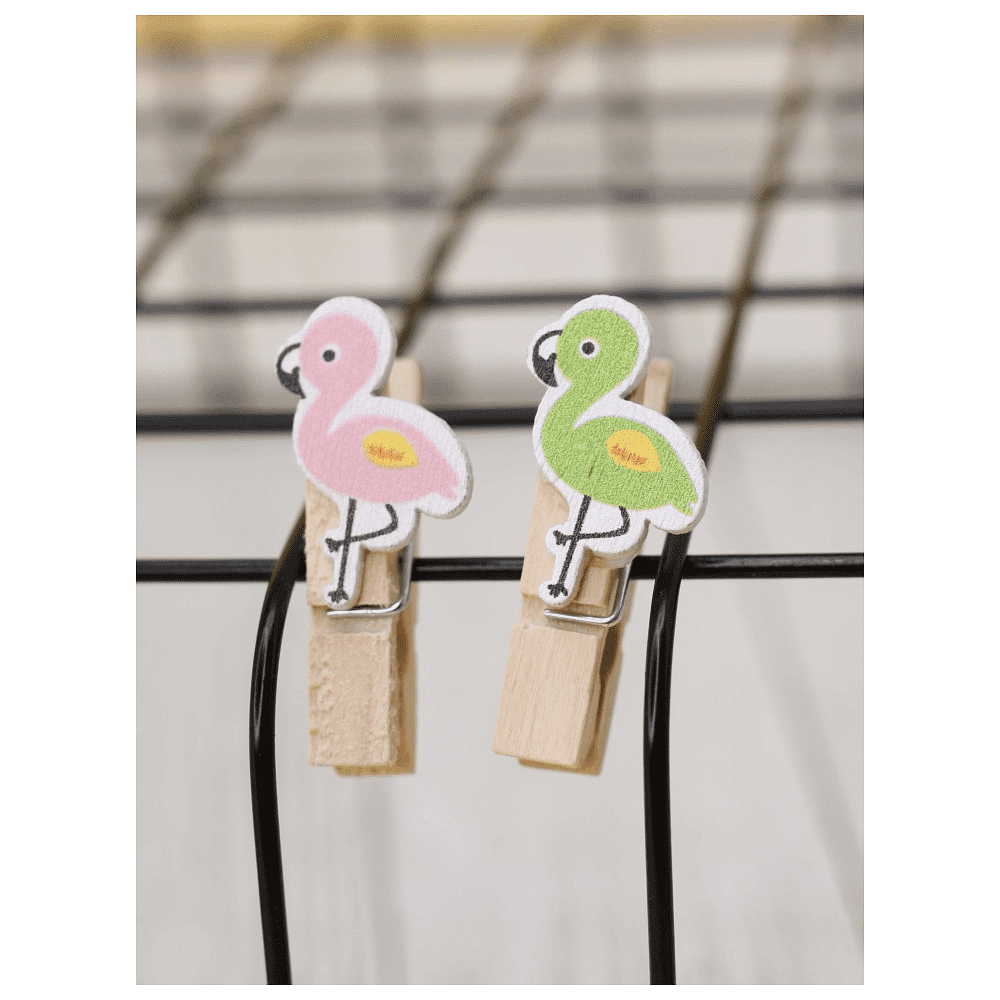 Прищепки декоративные "Cute flamingo",10 шт - 4