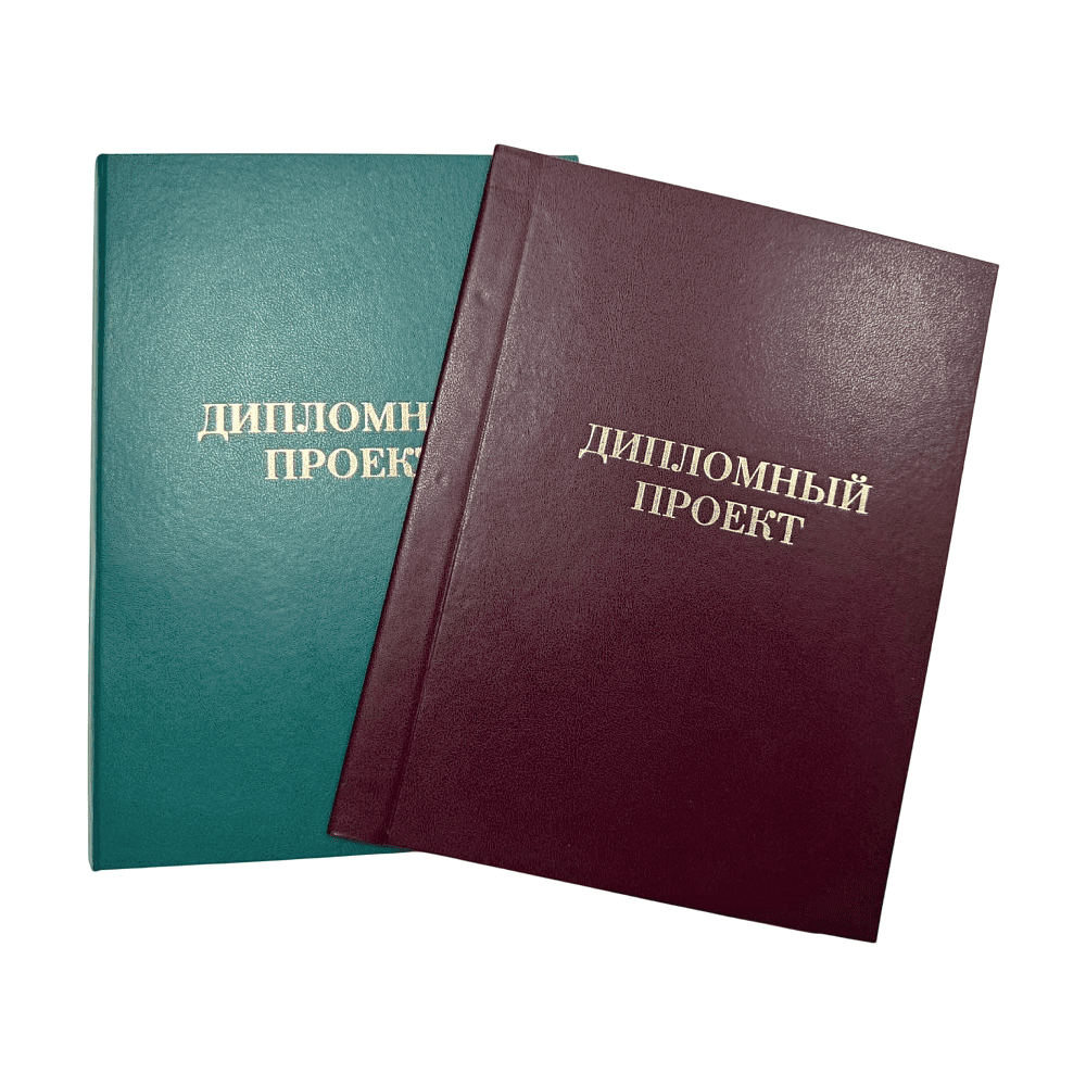 Папка для диплома "Дипломный проект", А4, 3 отверстия со шнурком, ассорти