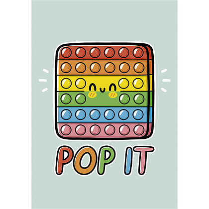 Блокнот "POP IT", А6, 48 листов, линейка, разноцветный