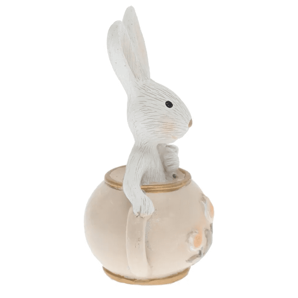 Фигурка "Заяц в чайнике", 8 x 5 x 10 см, бежевый - 6