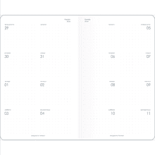 Планнер "Fleur", датированный, 130х210 мм, 32 листа, молочный, 2026