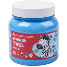 Гуашь "Цветик", голубая, 220 мл., банка