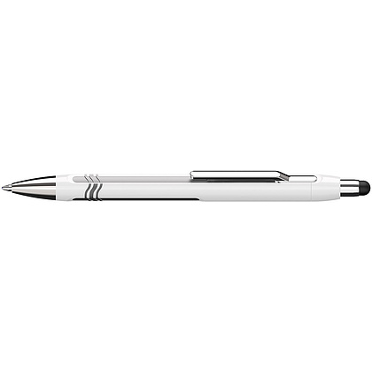 Ручка шариковая автоматическая "Schneider Senator Epsilon Touch", белый, серебристый, стерж. сини - 3