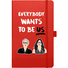 Скетчбук "Everybody wants to be us", 13х21 см, 140 г/м2, 80 листов, красный