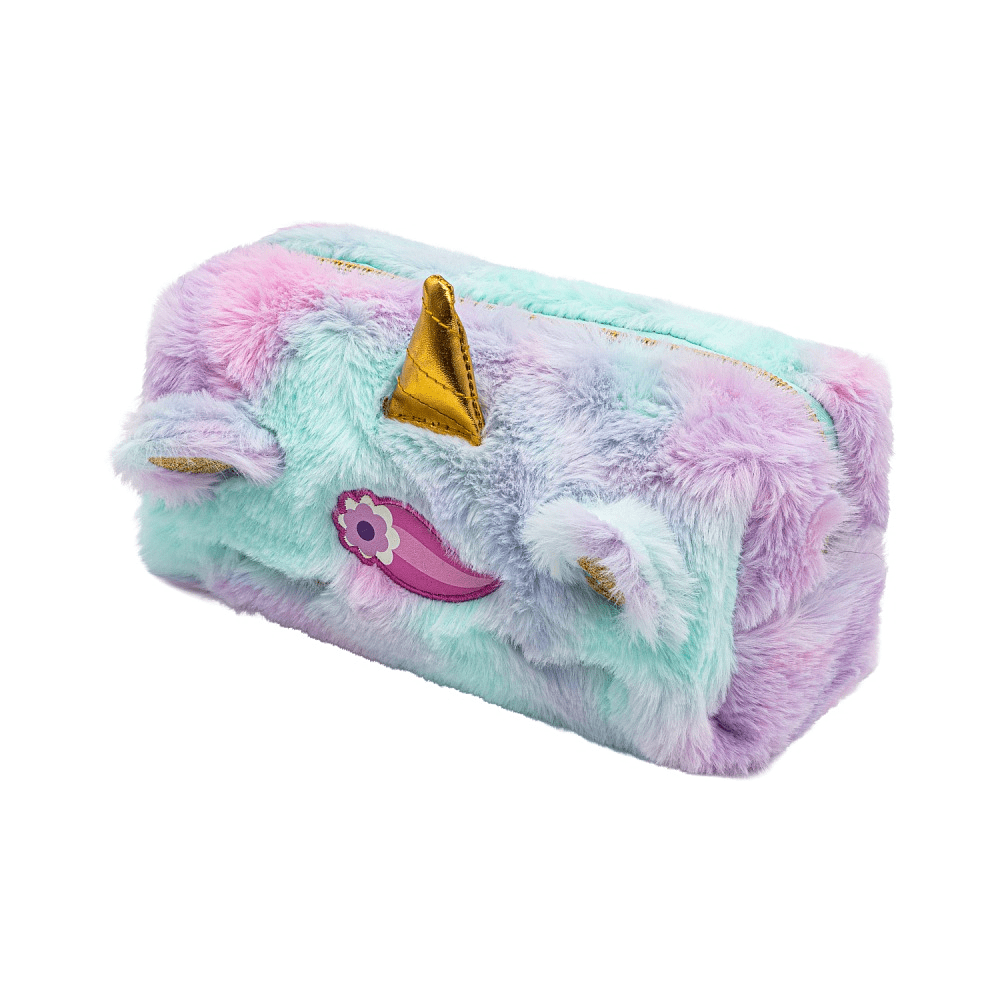 Пенал "Fluffy Unicorn", 1 отделение, голубой - 2