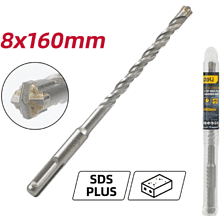 Бур по бетону Deli YS EDH-YCZ16008-E1, 8 x 160 мм, X-Tip, SDS-PLUS