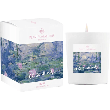 Свеча ароматическая PLANTES&PARFUMS "Les Nymphéas, Rose", Claude Monet collection, 180 гр