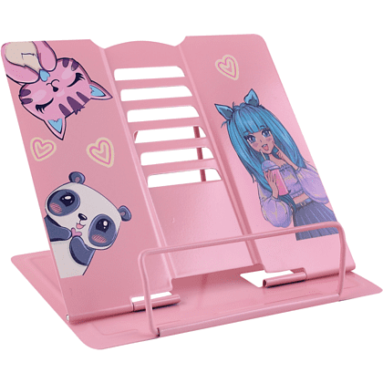 Подставка для книг "Anime Girl", металл, розовый