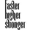 Костер для стаканов "Faster higher stronger" - 2