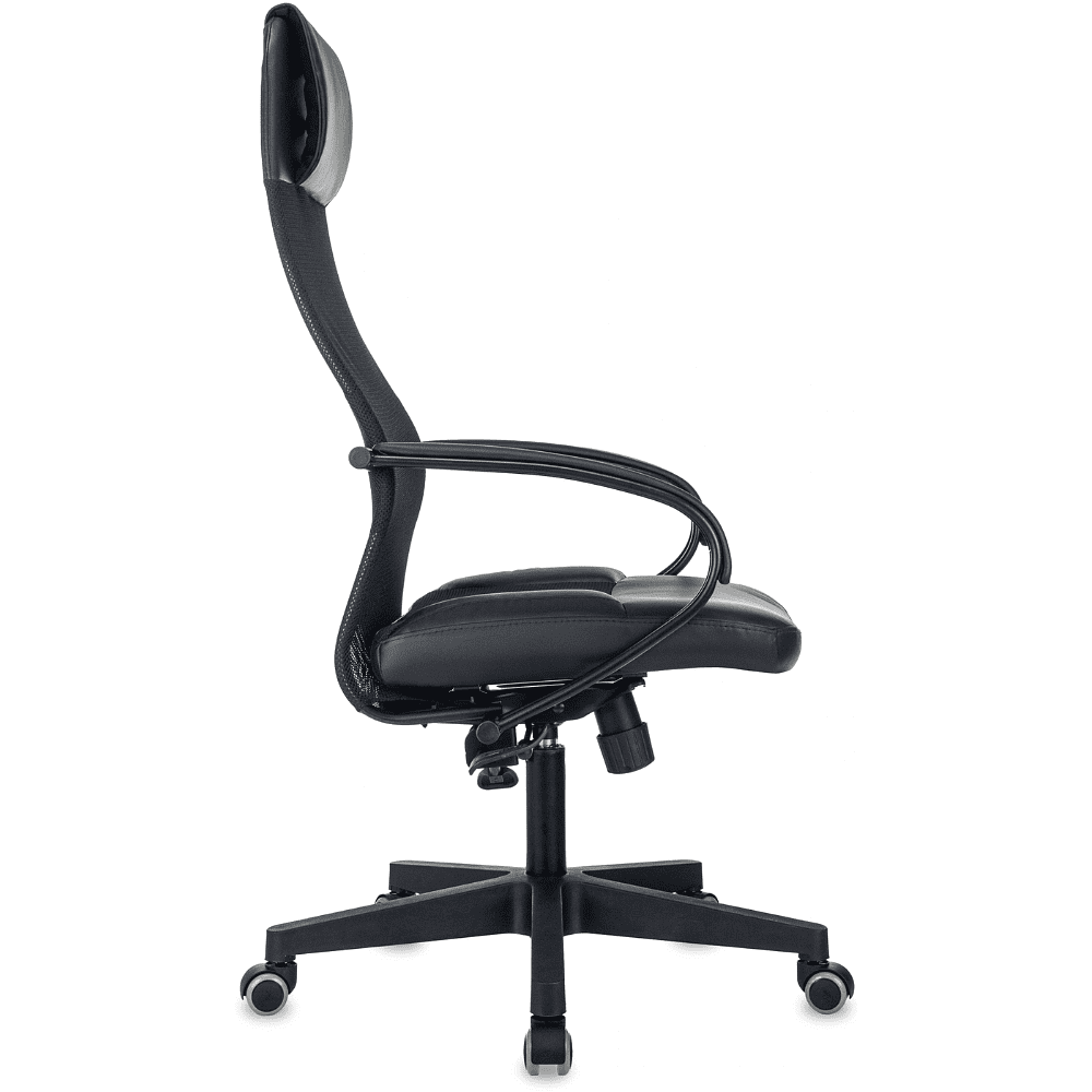 Компьютерное кресло "Бюрократ CH-NOVA LUX", сетка, экокожа, пластик, черный - 4