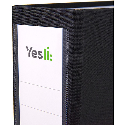 Папка-регистратор "Yesli:", А4, 75 мм, ПВХ Эко, черный - 2