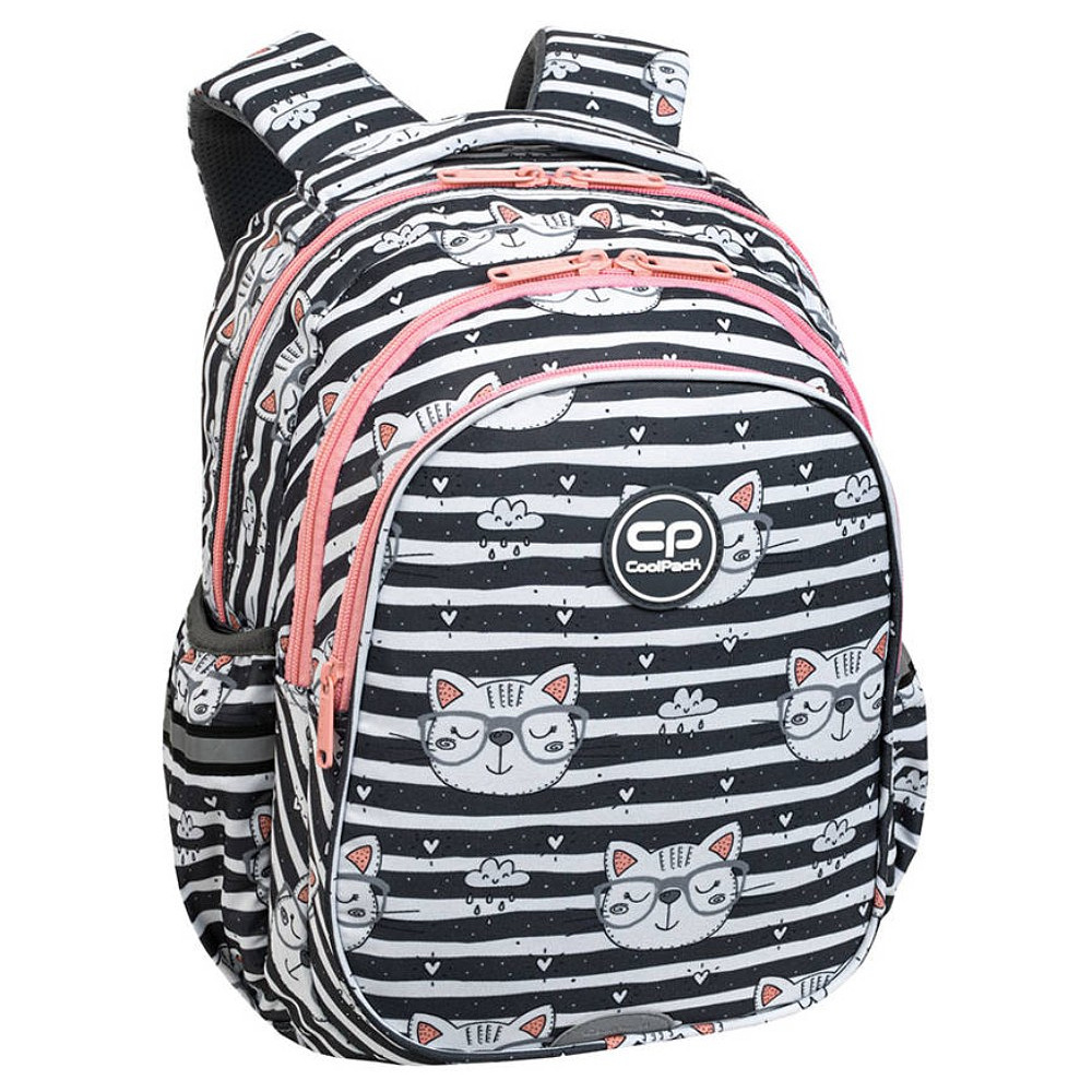 Рюкзак школьный CoolPack "Catnip", черный, белый