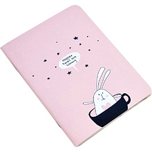 Тетрадь "Bunny розовый", А5, 48 листов, клетка, розовый