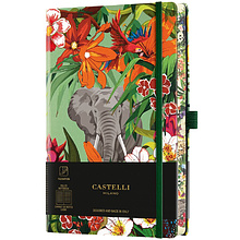 Блокнот Castelli Milano "Eden Elephant", A5, 96 листов, линейка, разноцветный