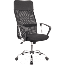 Кресло для руководителя EVERPROF "ULTRA", сетка, металл, черный.